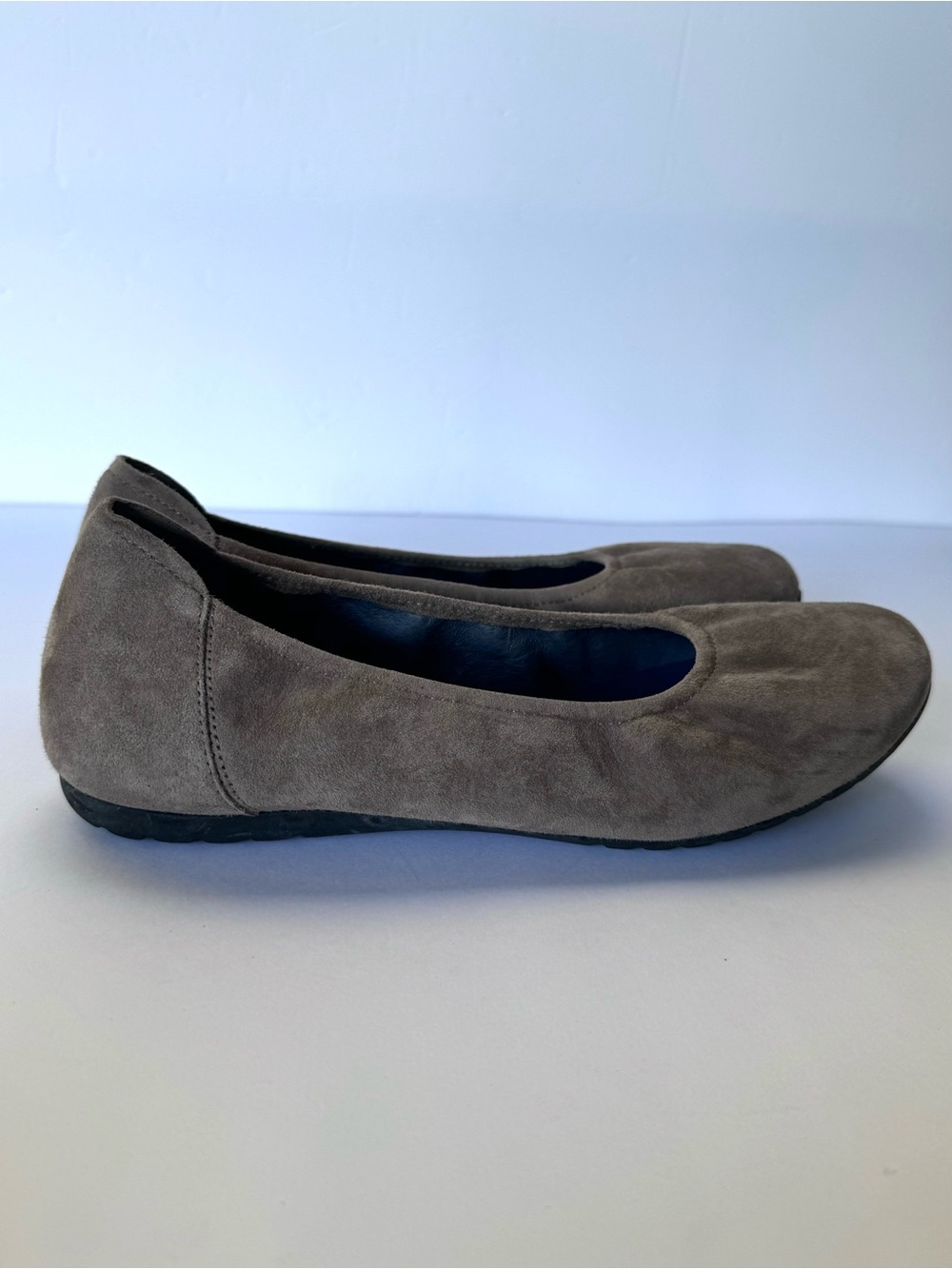 Sabrinas Spain Grey Suede Ballet Flat Shock Absorber EU 37 US 6.5 - Picture 8 of 11